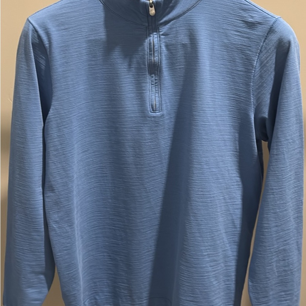 Peter Millar Blue Quarter-Zip Pullover